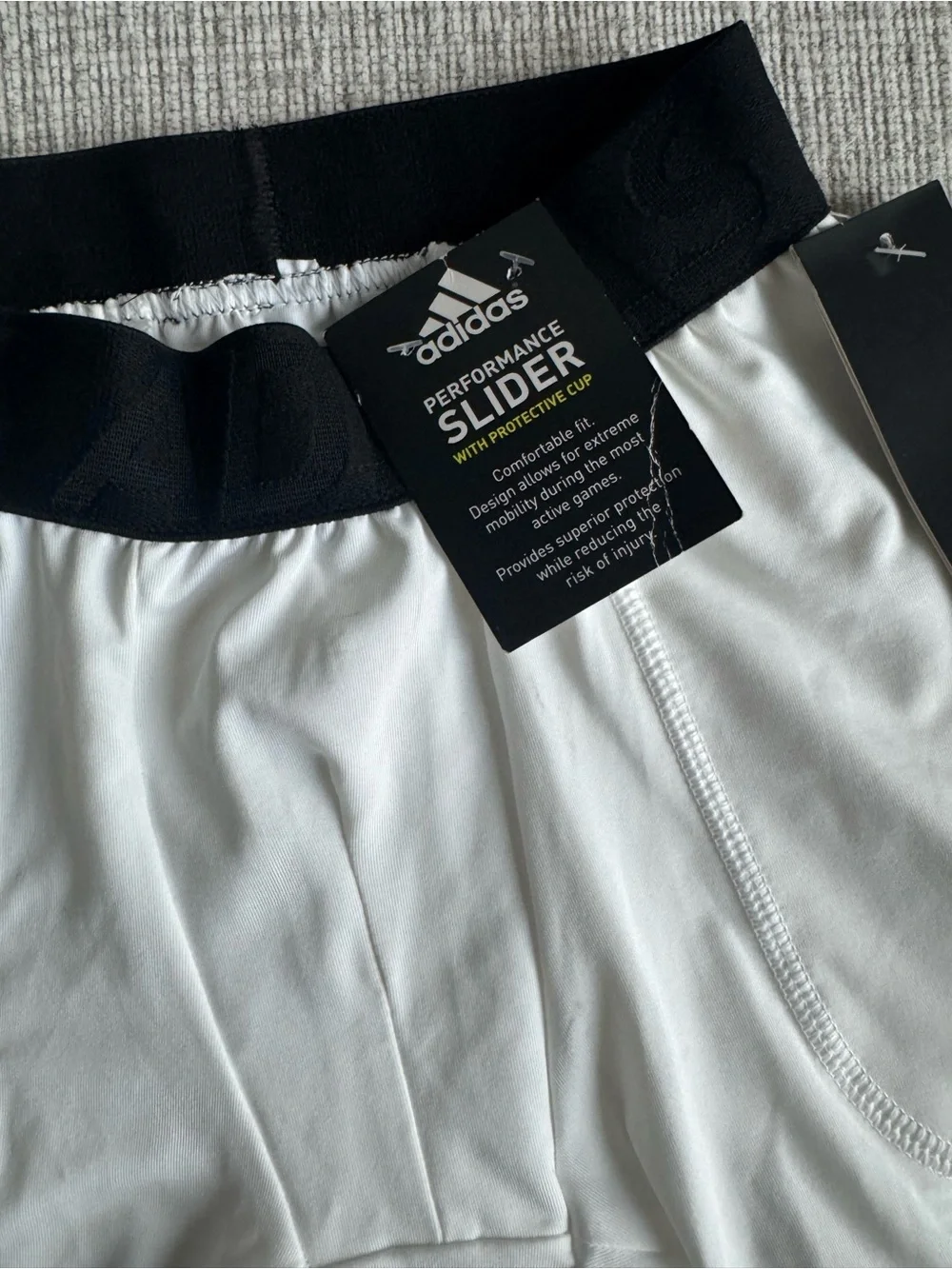 adidas Kids Performance Slider Shorts in Black and White